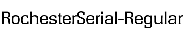 RochesterSerial-Regular font preview