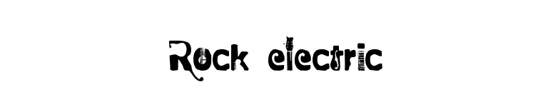 Rock electric font preview