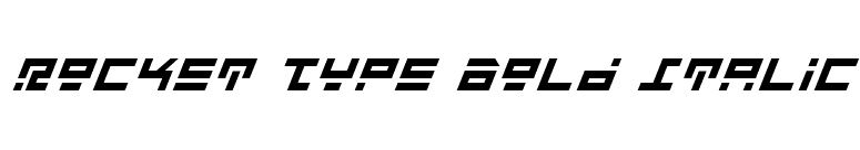 Rocket Type Bold Italic font preview