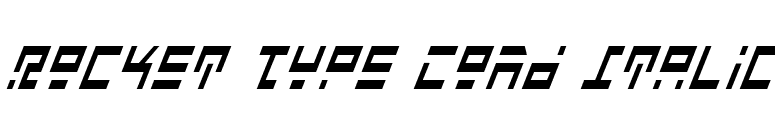 Rocket Type Cond Italic font preview