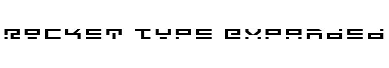 Rocket Type Expanded font preview