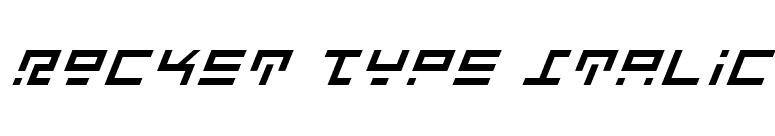 Rocket Type Italic font preview