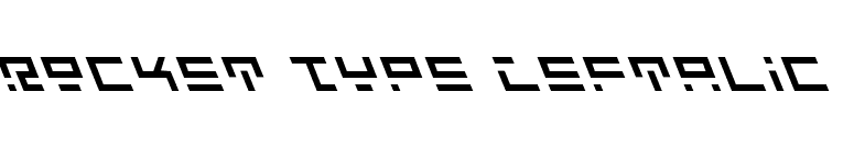 Rocket Type Leftalic font preview
