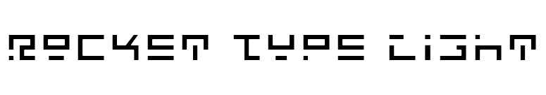 Rocket Type Light font preview