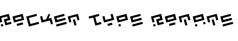 Rocket Type Rotate font preview