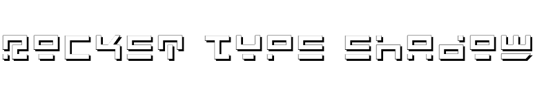 Rocket Type Shadow font preview