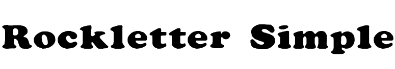 Rockletter Simple font preview