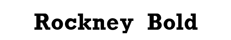 Rockney Bold font preview