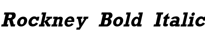 Rockney Bold Italic font preview