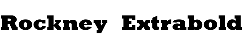 Rockney Extrabold font preview