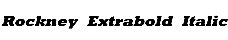 Rockney Extrabold Italic font preview