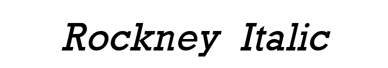Rockney Italic font preview