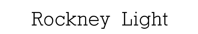 Rockney Light font preview