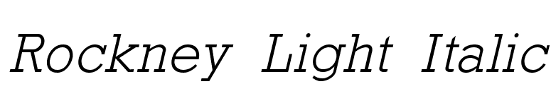 Rockney Light Italic font preview