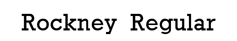 Rockney Regular font preview