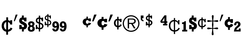 Rockwell* MONOTYPE Fractions font preview