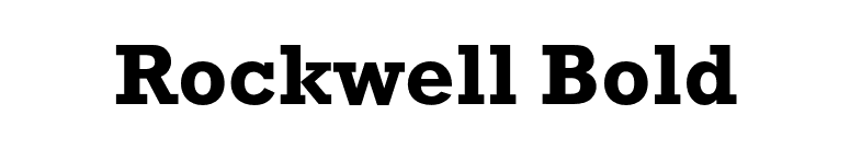 Rockwell Bold font preview