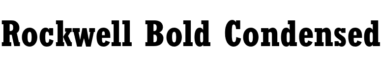 Rockwell Bold Condensed font preview