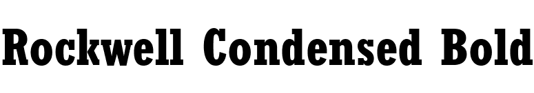 Rockwell Condensed Bold font preview