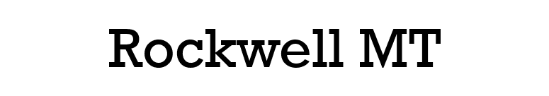 Rockwell MT font preview