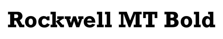 Rockwell MT Bold font preview