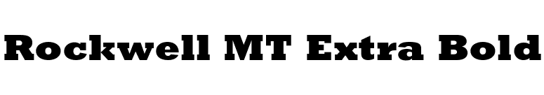 Rockwell MT Extra Bold font preview
