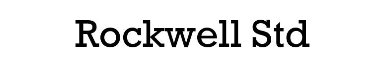 Rockwell Std font preview