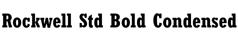 Rockwell Std Bold Condensed font preview