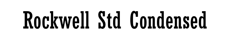 Rockwell Std Condensed font preview