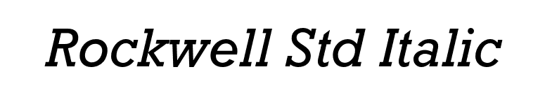 Rockwell Std Italic font preview