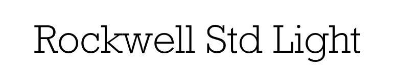Rockwell Std Light font preview