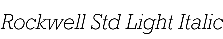 Rockwell Std Light Italic font preview