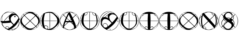 RodauButtons font preview