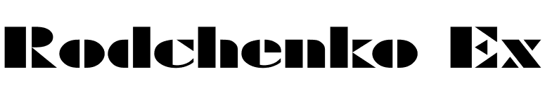 Rodchenko Ex font preview