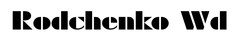 Rodchenko Wd font preview