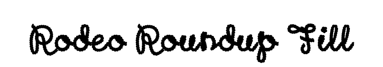 Rodeo Roundup Fill font preview