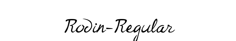 Rodin-Regular font preview