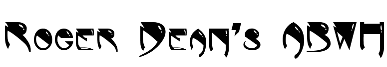 Roger Dean's ABWH font preview
