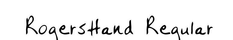 RogersHand Regular font preview