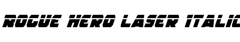 Rogue Hero Laser Italic font preview