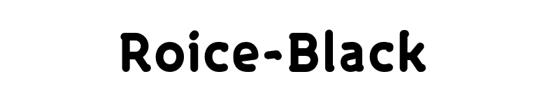 Roice-Black font preview