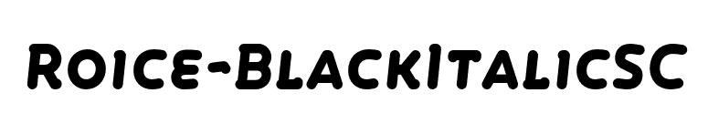 Roice-BlackItalicSC font preview