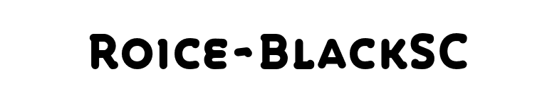 Roice-BlackSC font preview