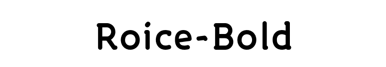 Roice-Bold font preview