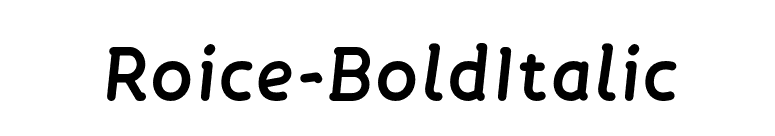 Roice-BoldItalic font preview