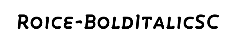 Roice-BoldItalicSC font preview