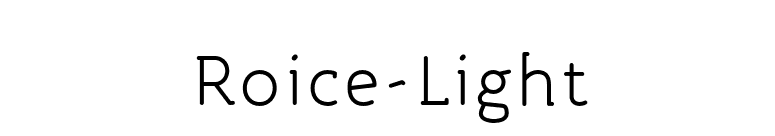 Roice-Light font preview