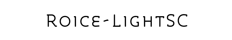 Roice-LightSC font preview