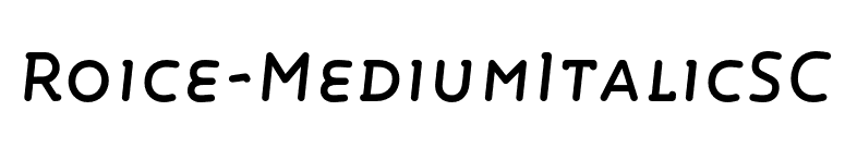Roice-MediumItalicSC font preview