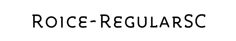 Roice-RegularSC font preview